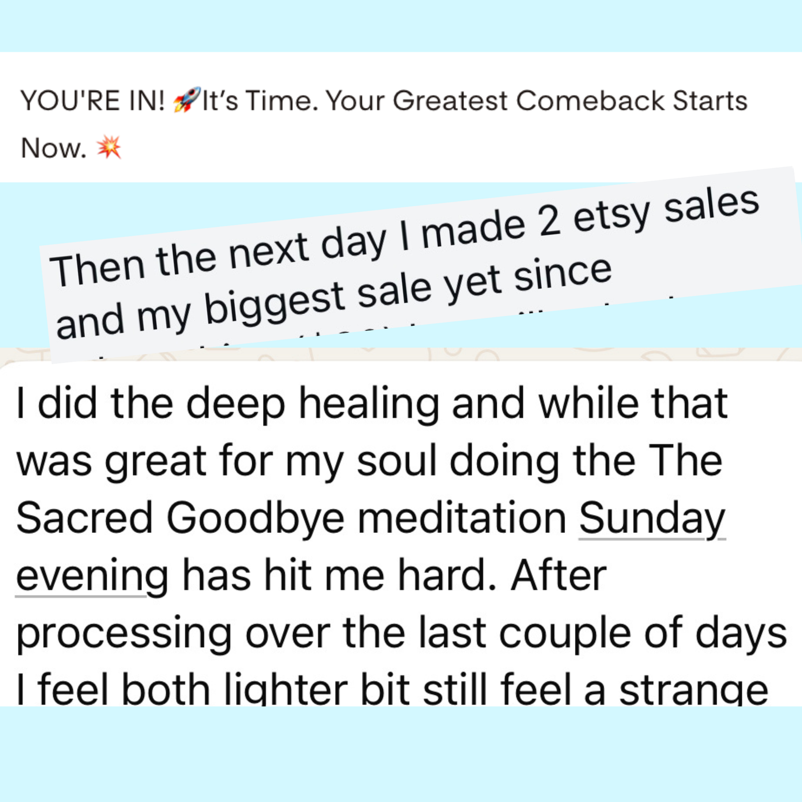 Client testimonial