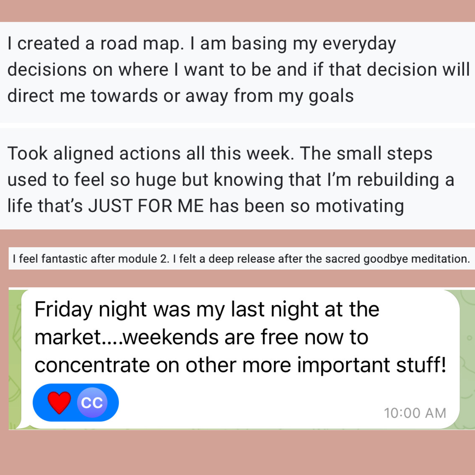 Client testimonial